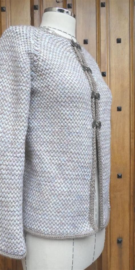 coco chanel jacket pattern|Chanel jacket knitting pattern.